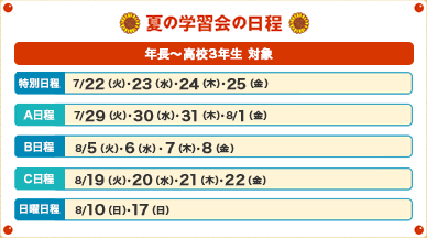 夏の学習会の日程